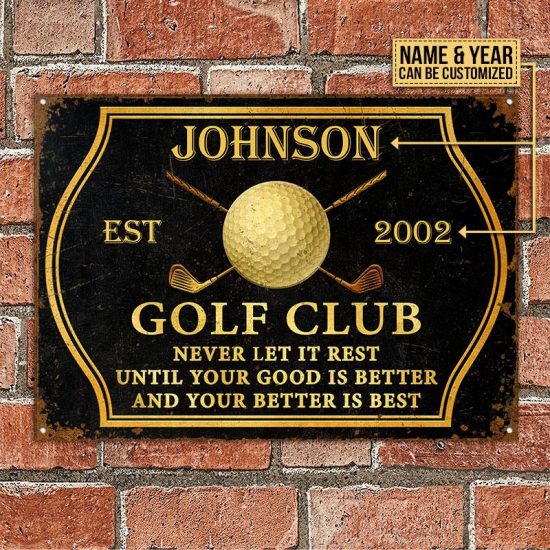 Personalized Golf Club Serving Customized Classic Metal Signs - Teehall