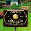 Personalized Golf Club Never Let It Rest Customized Classic Metal Signs