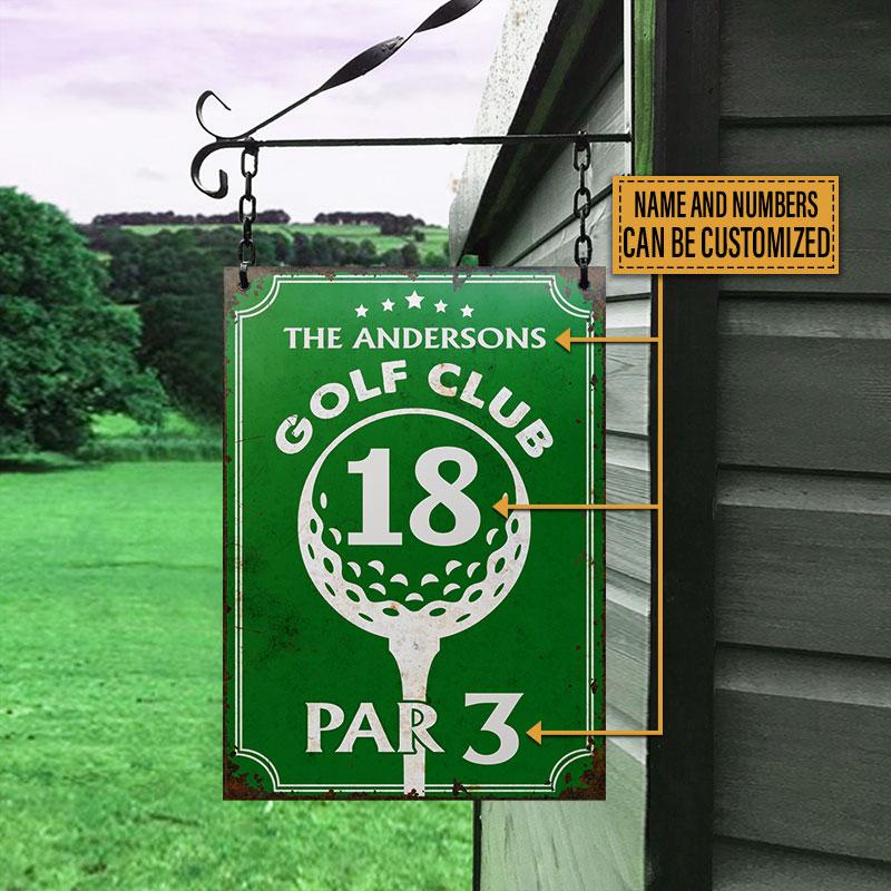 Personalized Golf Club Par Customized Classic Metal Signs
