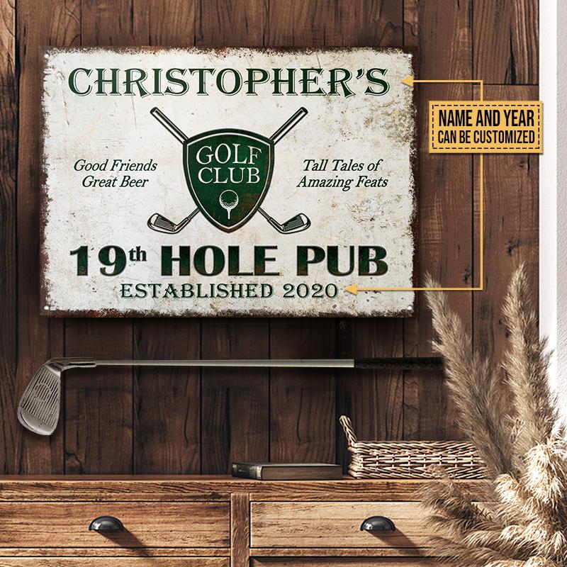 Personalized Golf Good Friend Customized Classic Metal Signs
