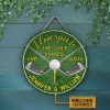 Personalized Golf I Love You To The Golf Course Customized Wood Circle Sign