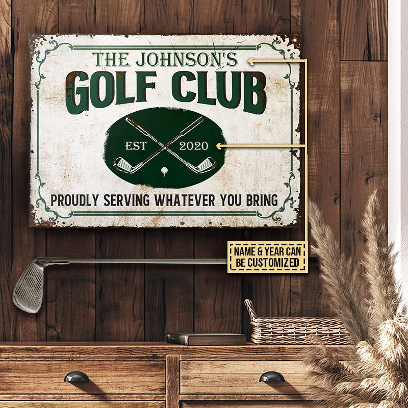 Personalized Golf Proudly Serving Customized Classic Metal Signs