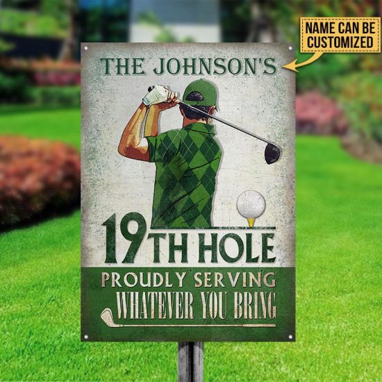 Personalized Golf Club Never Let It Rest Classic Metal Signs - Teehall ...