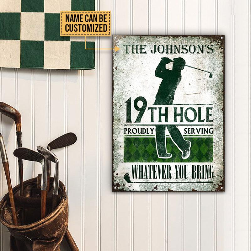 Personalized Golf Proudly Serving Whatever Customized Classic Metal Signs