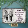Personalized Golf Sketch Hold Your Hand Customized Wood Rectangle Sign