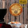 Personalized Grilling Chill & Grill Customized Wood Circle Sign