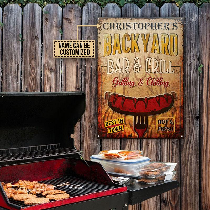 Personalized Grilling Hot And Fresh Customized Classic Metal Signs
