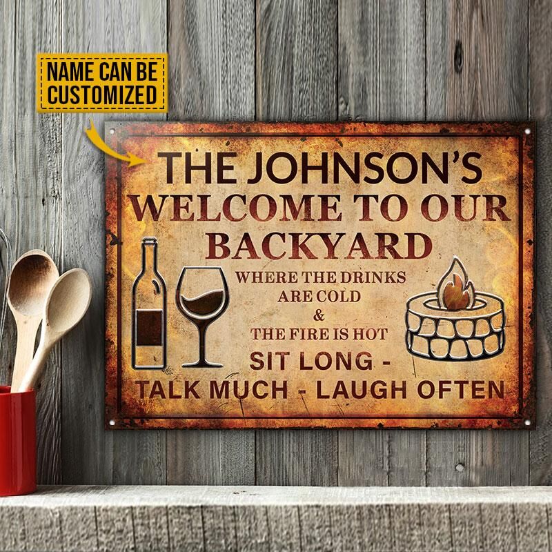 Personalized Grilling Laugh Often Customized Classic Metal Signs