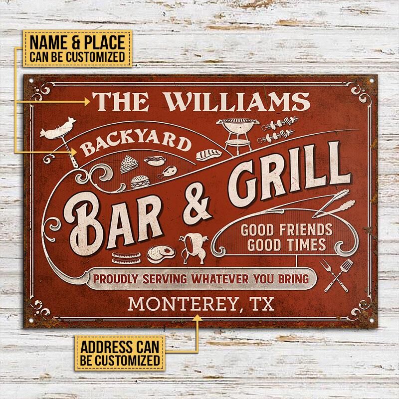 Personalized-Grilling-Proudly-Serving-Whatever-You-Bring-Customized-Classic-Metal-Signs-2 Personalized Grilling Proudly Serving Whatever You Bring Customized Classic Metal Signs 2
