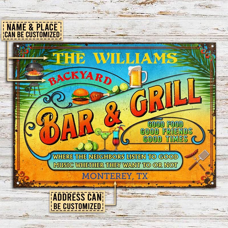 Personalized-Grilling-Summer-Listen-To-The-Good-Music-Custom-Classic-Metal-Signs-2 Personalized Grilling Summer Listen To The Good Music Custom Classic Metal Signs 2