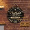 Personalized Home Bar The Speakeasy Customized Wood Circle Sign