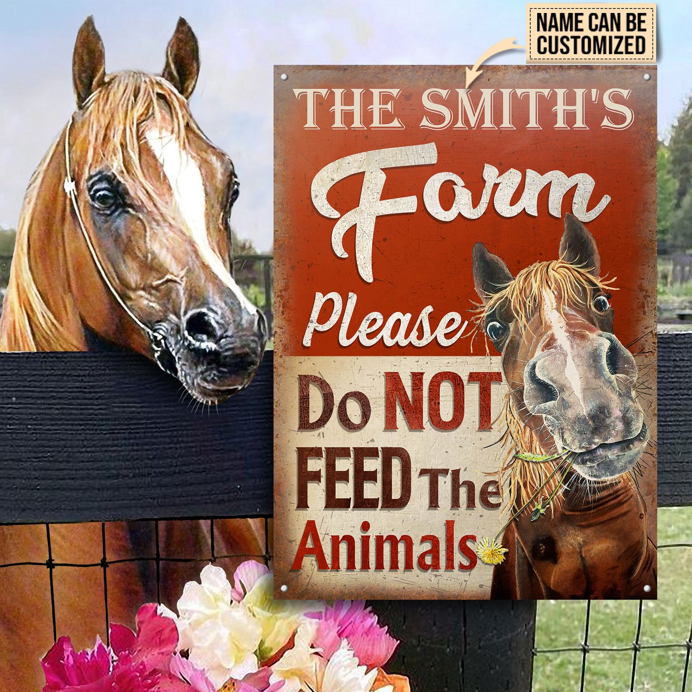 Personalized Horse Please Do Not Feed Customized Classic Metal Signs