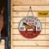 Personalized Horse Ranch Live Laugh Ride Customized Wood Circle Sign