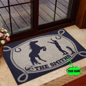 Personalized Horse Training Custom Name Doormat Welcome Mat