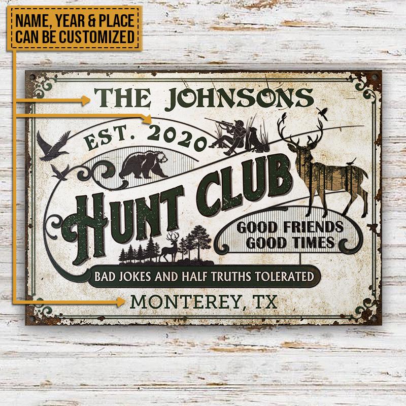 Personalized-Hunting-Half-Truths-Tolerated-Custom-Classic-Metal-Signs-2 Personalized Hunting Half Truths Tolerated Custom Classic Metal Signs 2