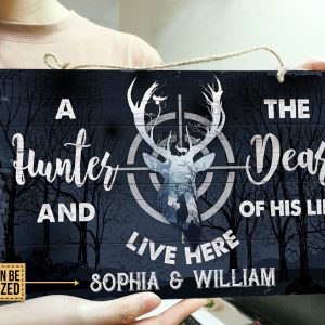 Personalized Hunting The Deer Customized Wood Rectangle Sign 2