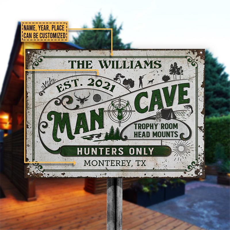 Personalized Hunting Trophy Room Custom Classic Metal Signs