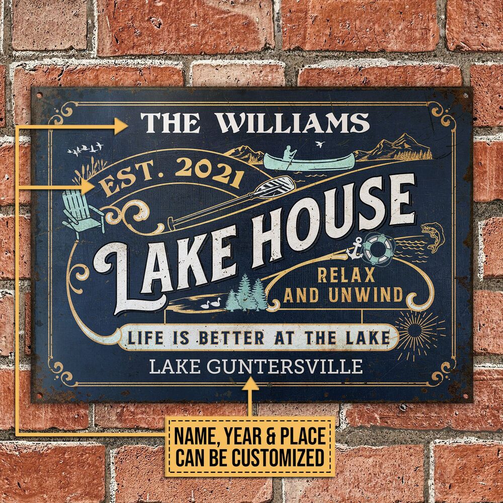 Custom 8x12 Aluminum Metal Sign – Personalized With Your Text Or Picture, White, Hanging Style