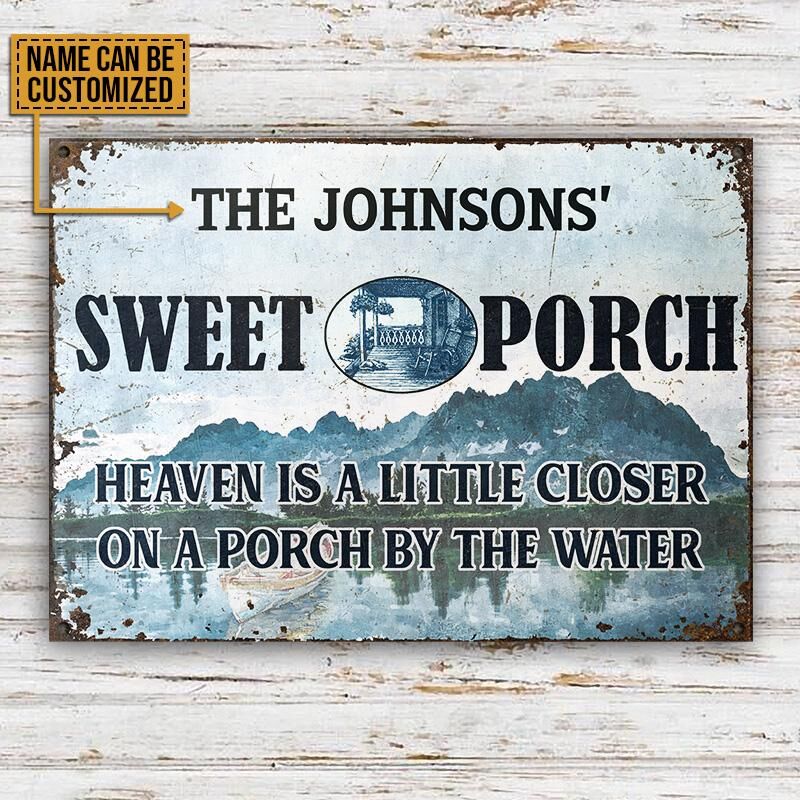 Personalized-Lakes-Porch-By-The-Lake-Customized-Classic-Metal-Signs-2 Personalized Lakes Porch By The Lake Customized Classic Metal Signs 2