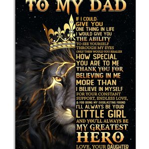 Personalized Lion King Dad Wall Art Canvas