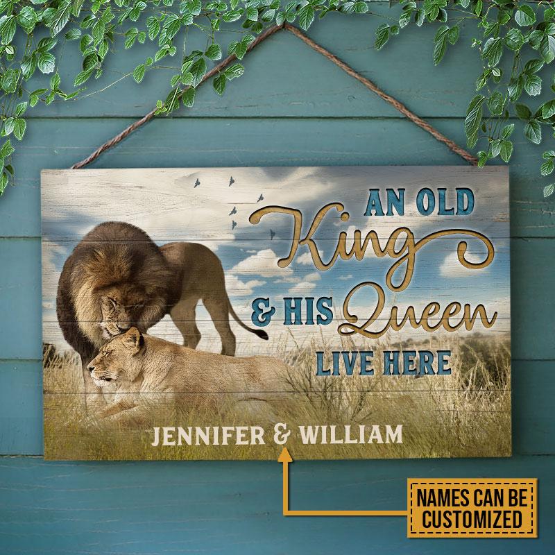 Personalized-Lion-Old-Couple-Live-Her-Customized-Wood-Rectangle-Sign Personalized Lion Old Couple Live Her Customized Wood Rectangle Sign