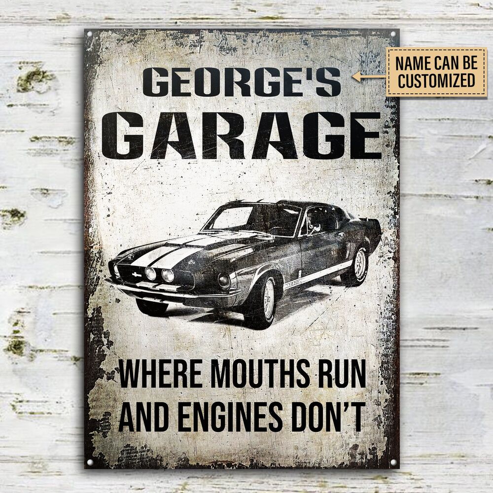 Personalized-Mechanic-Garage-Mouth-Runs-Customized-Classic-Metal-Signs-2 Personalized Mechanic Garage Mouth Runs Customized Classic Metal Signs 2