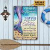 Personalized Mermaid Rules Beauty Custom Classic Metal Signs