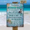 Personalized Mermaid Rules Customized Classic Metal Signs