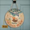 Personalized Mermaid Salty Lil' Beach Customized Wood Circle Sign