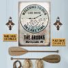 Personalized Motorboat Welcome To Our Lake Home Customized Classic Metal Signs
