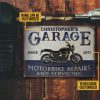 Personalized Motorcycling Garage Repairs Customized Classic Metal Signs