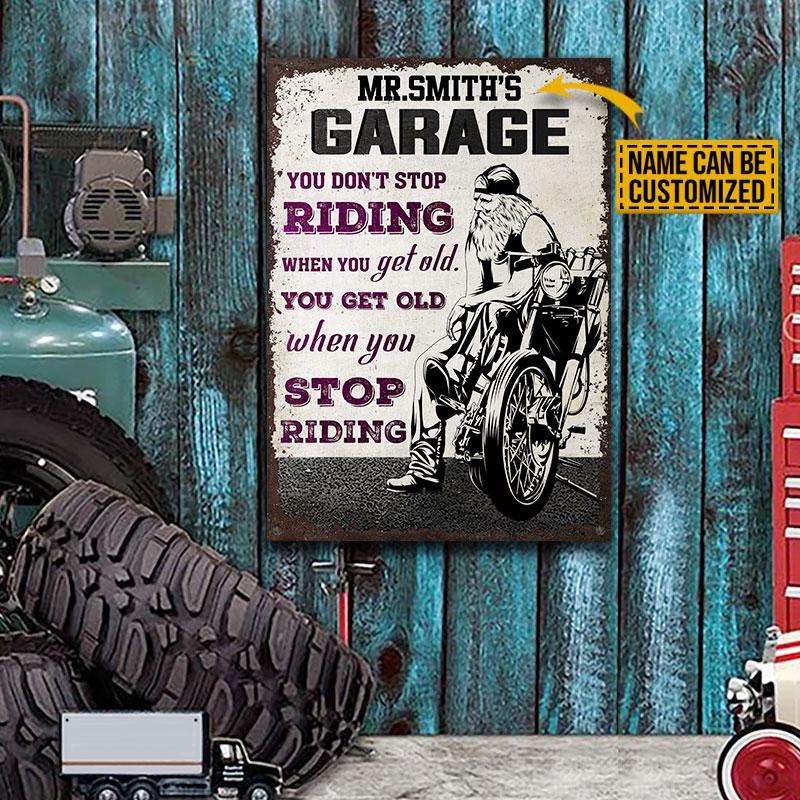 Personalized Motorcycling Get Old Customized Classic Metal Signs