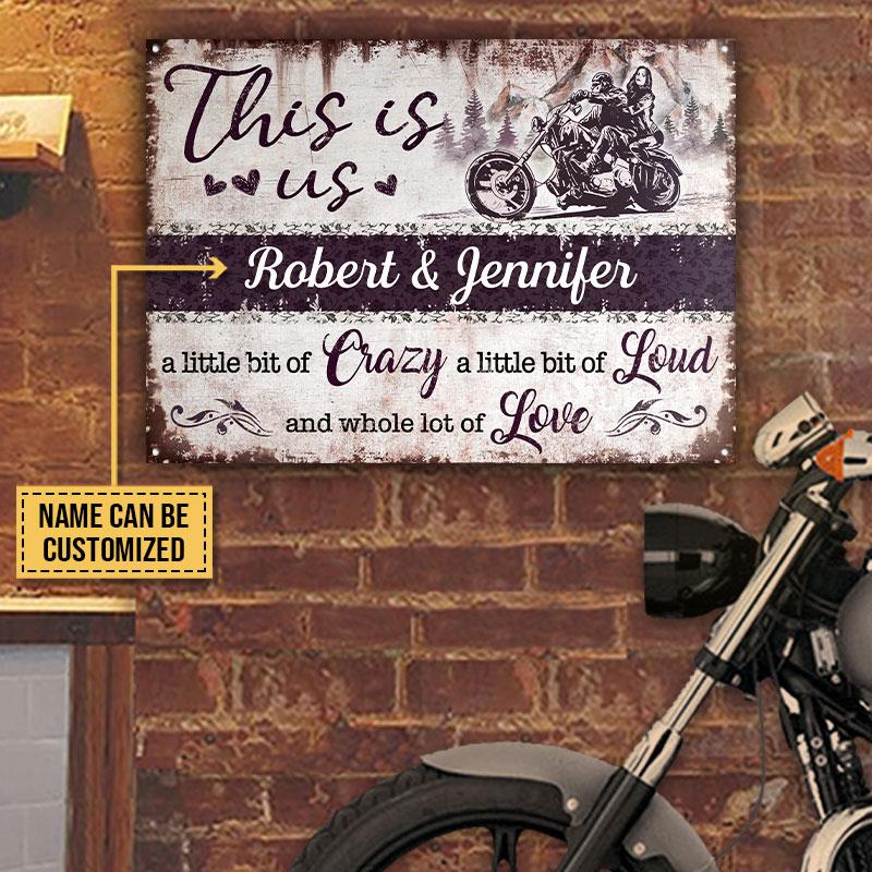 Personalized Motorcycling Lot Of Love Customized Classic Metal Signs
