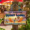 Personalized Parrot Lounge Best Drinks Custom Wood Rectangle Sign