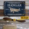 Personalized Pilot Hangar Navy Customized Classic Metal Signs
