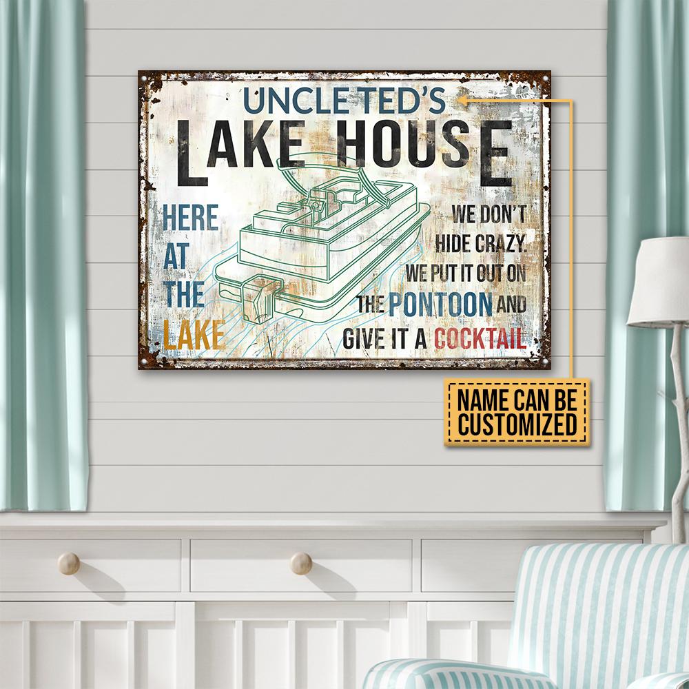 Personalized Pontoon Hide Crazy Customized Classic Metal Signs
