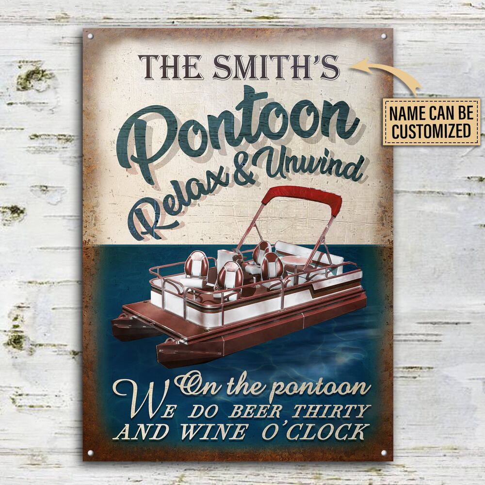 Personalized-Pontoon-Relax-And-Unwind-Customized-Classic-Metal-Signs-2 Personalized Pontoon Relax And Unwind Customized Classic Metal Signs 2