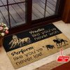 Personalized Practice Like You've Never Won Cutting Horse Custom Name Doormat Welcome Mat