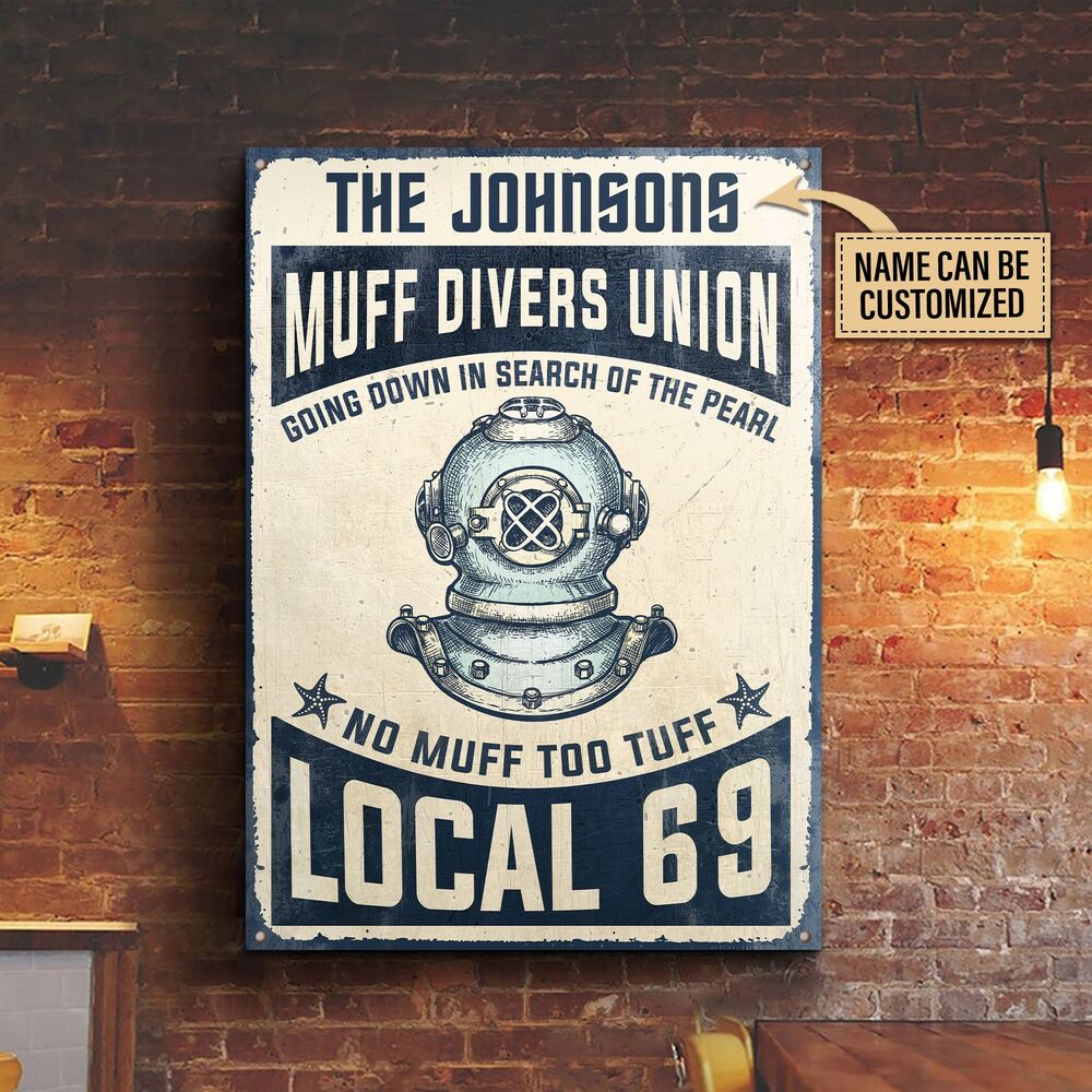 Personalized Scuba Diving Going Down Customized Classic Metal Signs