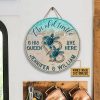 Personalized Sea Turtle An Old Turtle Customized Wood Circle Sign