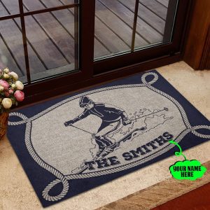 Personalized Skiing Custom Name Doormat Welcome Mat