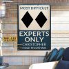 Personalized Skiing Experts Only Customized Classic Metal Signs