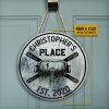 Personalized Skiing Forest Place Customized Wood Circle Sign