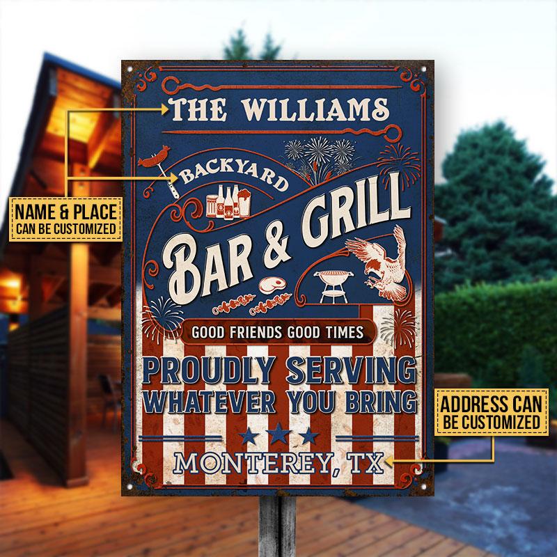 Personalized-Stars-Stripes-Grilling-Proudly-Custom-Classic-Metal-Signs-2 Personalized Stars Stripes Grilling Proudly Custom Classic Metal Signs 2