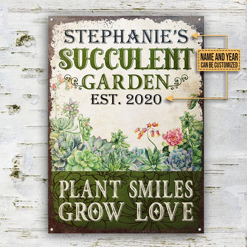 Personalized-Succulent-Garden-Grow-Love-Vertical-Customized-Classic-Metal-Signs-2 Personalized Succulent Garden Grow Love Vertical Customized Classic Metal Signs 2