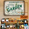 Personalized Succulent Garden Plant Smiles Grow Customized Classic Metal Signs