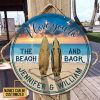Personalized Surfing I Love You Customized Wood Circle Sign
