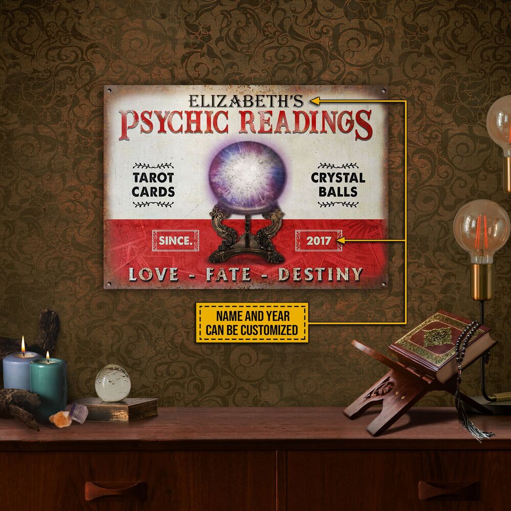 Personalized Tarot Psychic Readings Balls Customized Classic Metal Signs