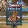 Personalized Tiki Bar Eat Drink Chill Customized Classic Metal Signs