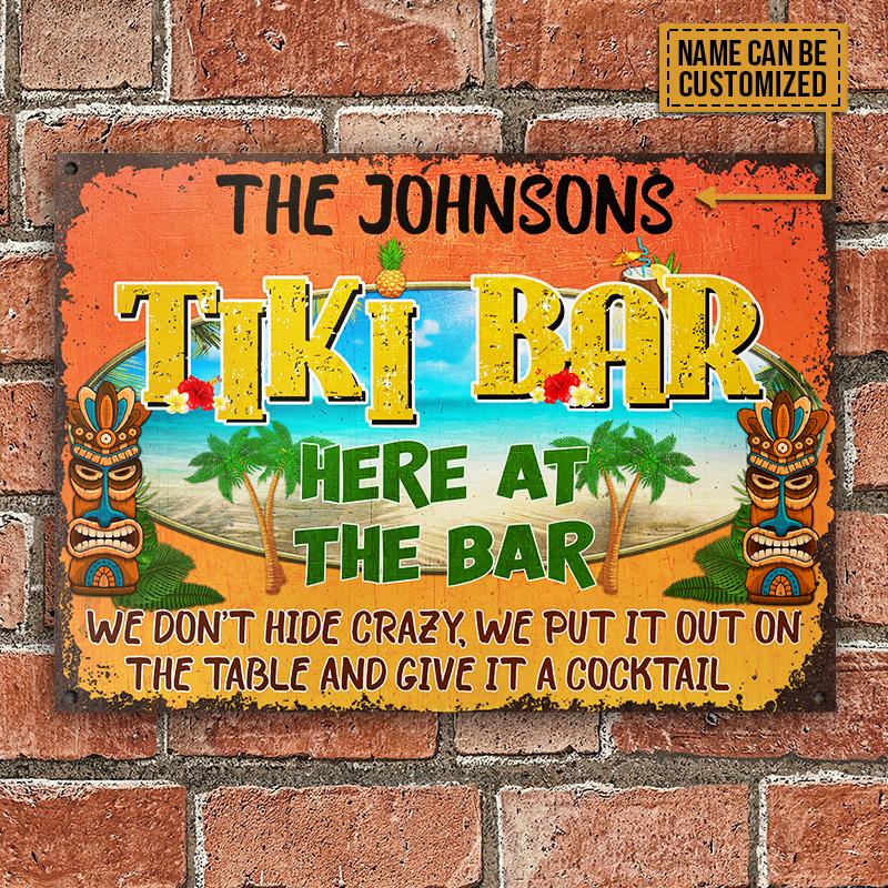 Personalized-Tiki-Bar-Here-At-The-Bar-Custom-Classic-Metal-Signs-1 Personalized Tiki Bar Here At The Bar Custom Classic Metal Signs 1